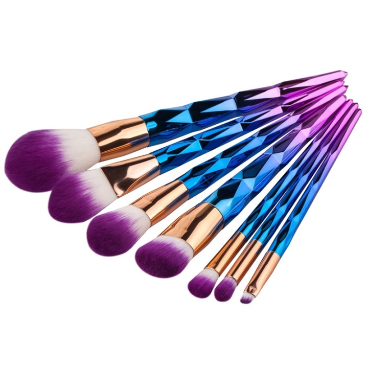 Professional gentle makeup brushes 7-Pack, Diamond in the group BEAUTY & HEALTH / Makeup / Tools & Make up set / Brushes at TP E-commerce Nordic AB (38-28410)