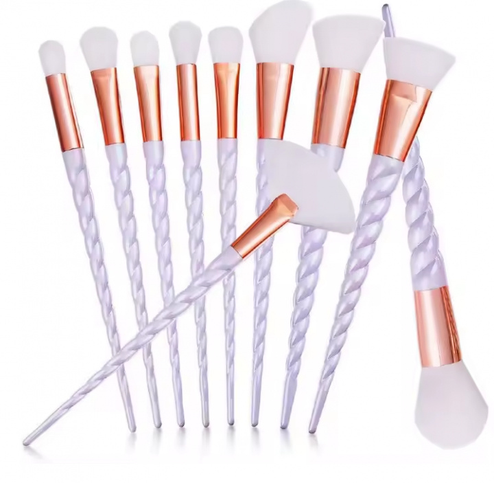 Professional gentle makeup brushes 10-Pack, Unicorn Purple in the group BEAUTY & HEALTH / Makeup / Tools & Make up set / Brushes at TP E-commerce Nordic AB (38-28412)