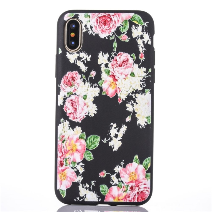 Back cover for iPhone X/XS, Flowers in the group SMARTPHONE & TABLETS / Phone cases / Apple / iPhone X/XS / Cases at TP E-commerce Nordic AB (38-28446)