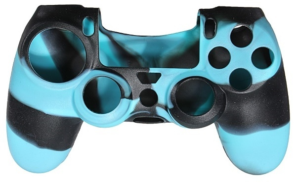 Silicone grip for controller, Playstation 4, Camouflage Turquoise in the group HOME ELECTRONICS / Game consoles & Accessories / Sony PlayStation 4 / Accessories at TP E-commerce Nordic AB (38-28604)