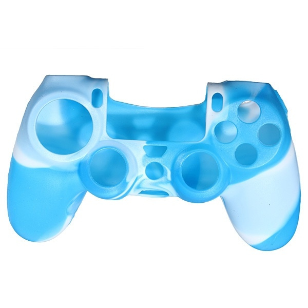 Silicone grip for hand controller, Playstation 4, Kamoflage Blue, White in the group HOME ELECTRONICS / Game consoles & Accessories / Sony PlayStation 4 / Accessories at TP E-commerce Nordic AB (38-28606)