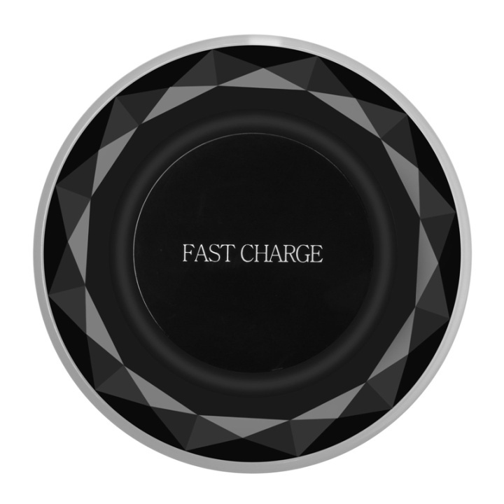 Wireless Qi fast charger, Crystal, Black (WA-04) in the group SMARTPHONE & TABLETS / Chargers & Cables / Wireless Qi chargers at TP E-commerce Nordic AB (38-28638)