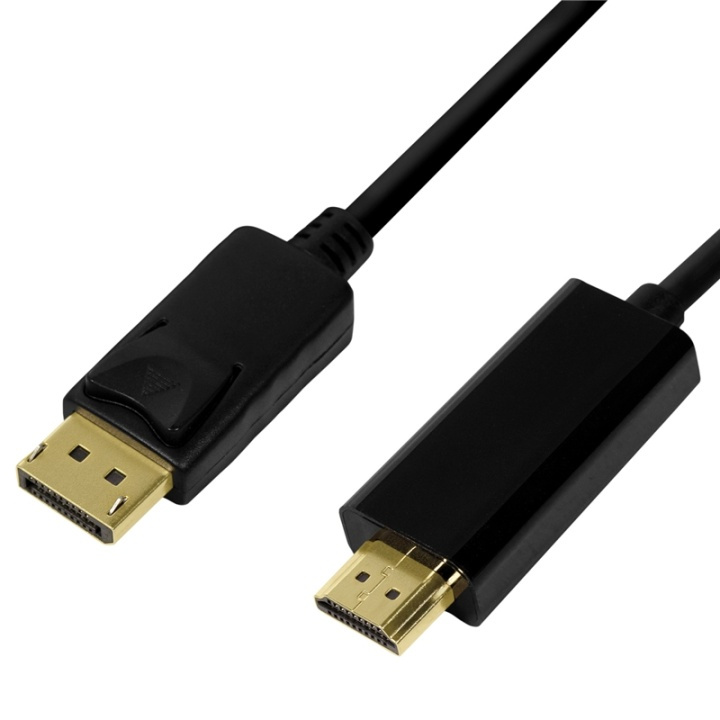 LogiLink DisplayPort 1.2 -> HDMI 1.4 4K 2m Black in the group HOME ELECTRONICS / Cables & Adapters / HDMI / Cables at TP E-commerce Nordic AB (38-28834)