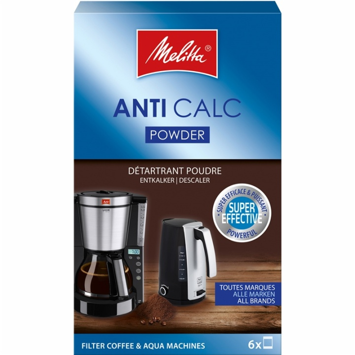 Melitta Avkalkning Pulver 6x20G (10-pa in the group HOME, HOUSEHOLD & GARDEN / Household appliances / Coffee makers and accessories / Filters & Accessories at TP E-commerce Nordic AB (38-28848)