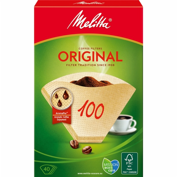 Melitta Kaffefilter 100 40pack 9st DF in the group HOME, HOUSEHOLD & GARDEN / Household appliances / Coffee makers and accessories / Filters & Accessories at TP E-commerce Nordic AB (38-28852)
