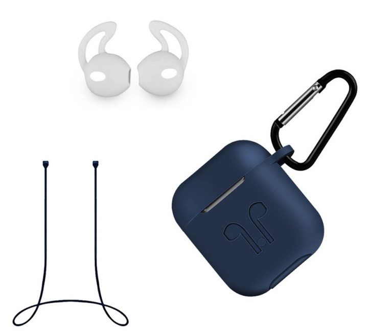 Silicone kit for Airpods, Silicone case, Strap, Silicone ear tips, Carabiner, Mari in the group HOME ELECTRONICS / Audio & Picture / Headphones & Accessories / Accessories at TP E-commerce Nordic AB (38-29058)