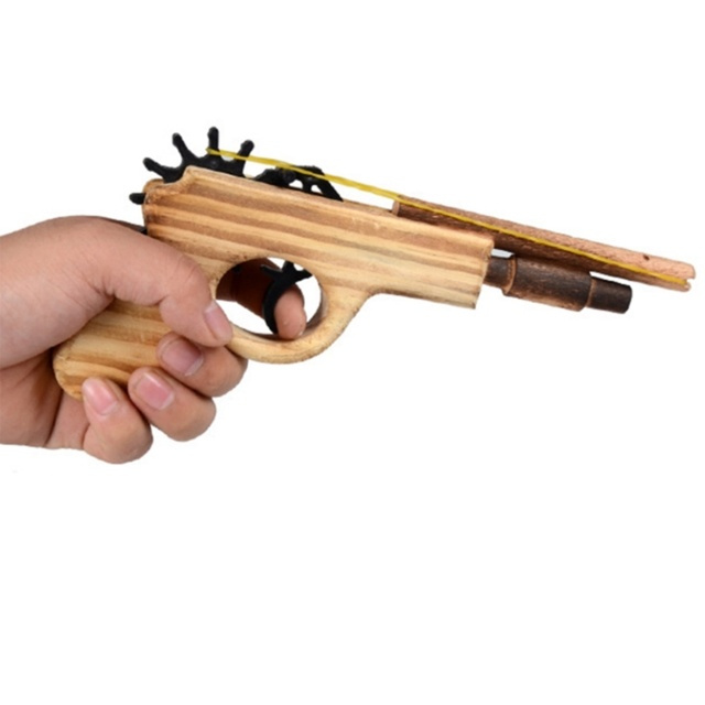 Wooden rubber band gun in the group TOYS, KIDS & BABY PRODUCTS / Toys / Action play at TP E-commerce Nordic AB (38-29120)