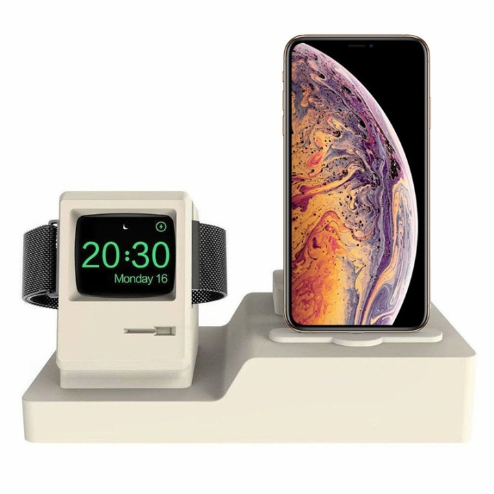 Charging dock for iPhone, Apple Watch, and Airpods (Off-white) in the group SMARTPHONE & TABLETS / Excercise, home & leisure / Apple Watch & Accessories / Accessories at TP E-commerce Nordic AB (38-29152)