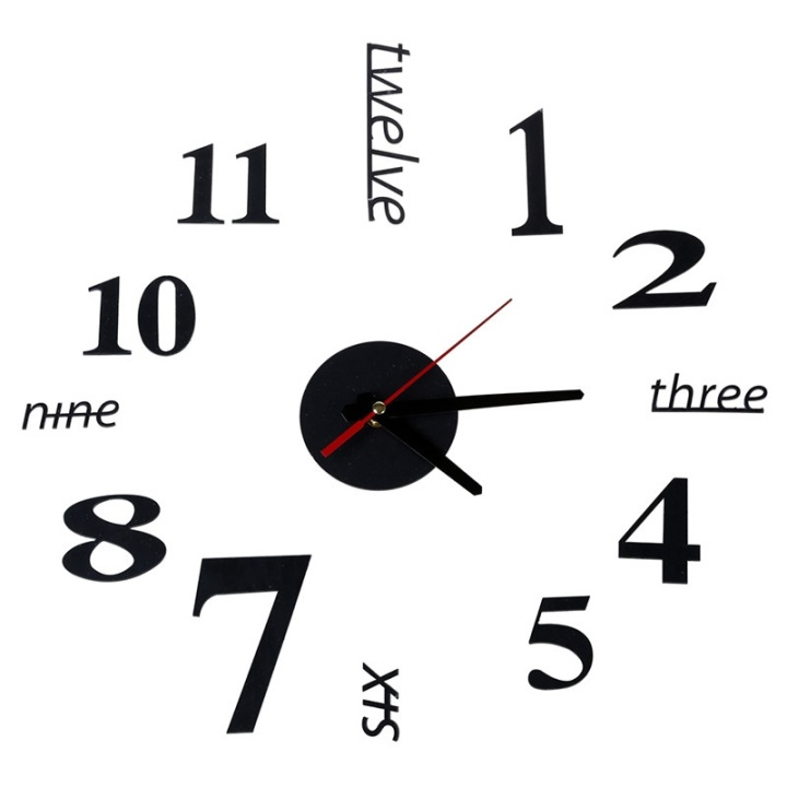 Väggklocka med siffror i miniformat - DIY in the group HOME, HOUSEHOLD & GARDEN / Watches & Counters / Wall clocks at TP E-commerce Nordic AB (38-29153)