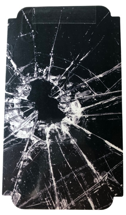 Skin for Iphone XR Shattered glass - Black in the group SMARTPHONE & TABLETS / Phone cases / Apple / iPhone XR / Cases at TP E-commerce Nordic AB (38-29199)