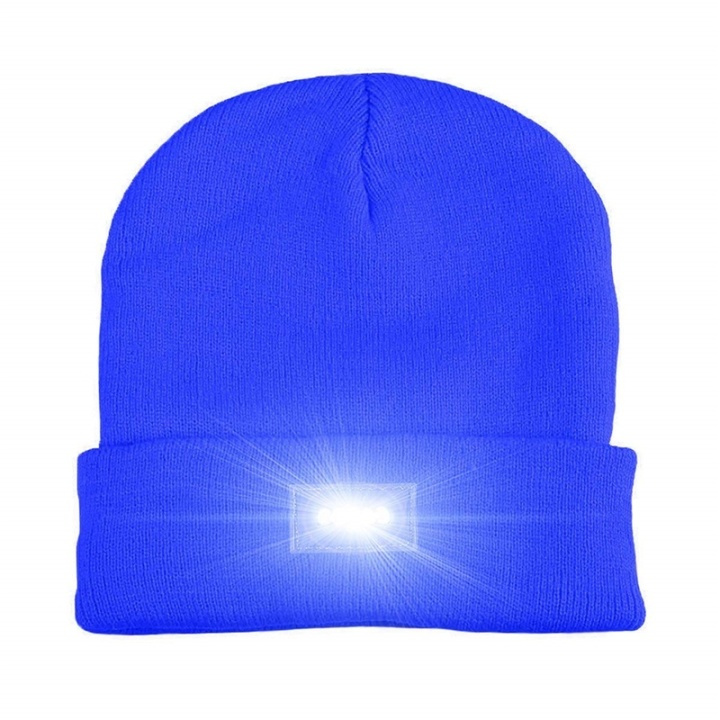 LED Hat with five built-in lights, Blue in the group Sport, leisure & Hobby / Flashlights & Head lamps / Headlamps at TP E-commerce Nordic AB (38-29250)
