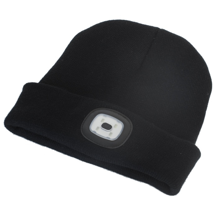 Hat with built-in LED light - black in the group Sport, leisure & Hobby / Flashlights & Head lamps / Headlamps at TP E-commerce Nordic AB (38-29307)