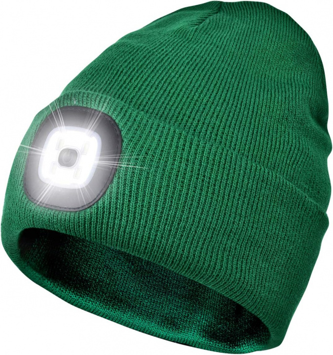 Hat with built-in LED light - green in the group Sport, leisure & Hobby / Flashlights & Head lamps / Headlamps at TP E-commerce Nordic AB (38-29312)