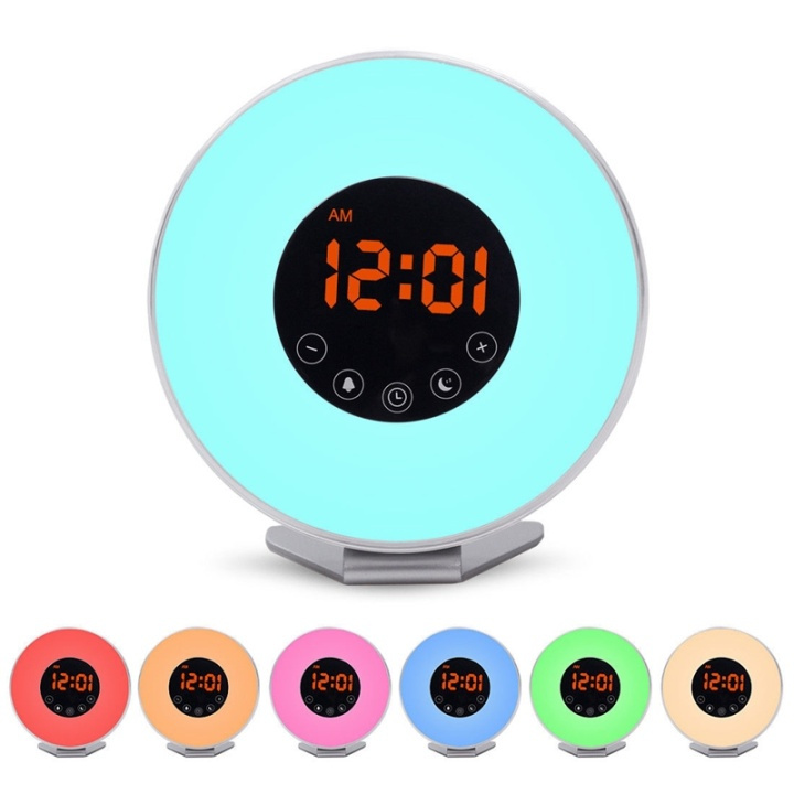 LED alarm clock with wakeup and multiple different light modes in the group HOME, HOUSEHOLD & GARDEN / Watches & Counters / Alarmclocks at TP E-commerce Nordic AB (38-29334)