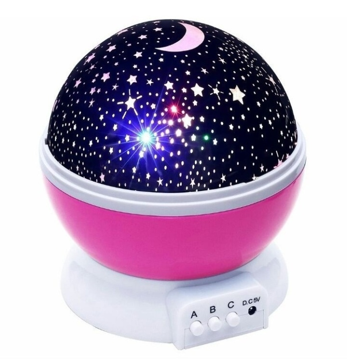 Pink night light with rotating starry sky in the group HOME ELECTRONICS / Lighting / Night lights at TP E-commerce Nordic AB (38-29358)