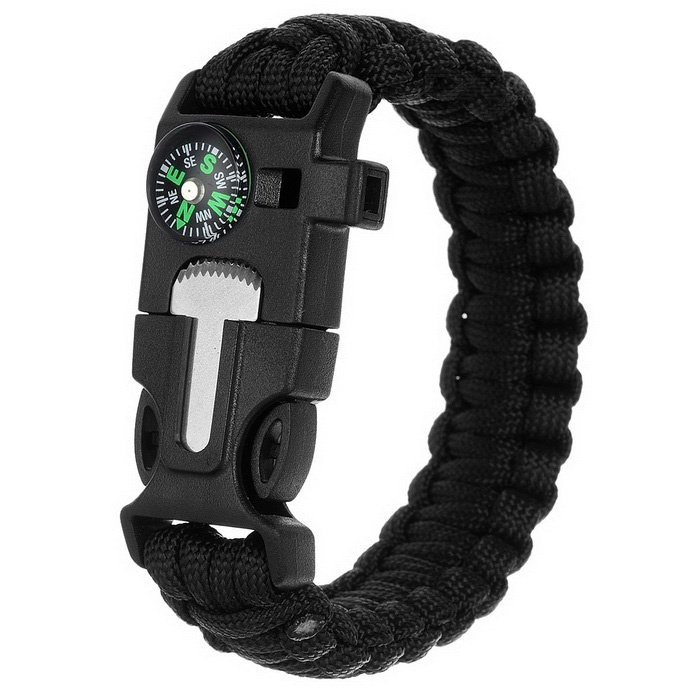 Survival Bracelet - Black in the group Sport, leisure & Hobby / Fun stuff / Smart home at TP E-commerce Nordic AB (38-29411)