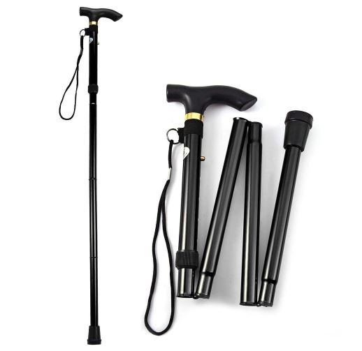 Walking stick, Black, Aluminium in the group Sport, leisure & Hobby / Outdoor recreation / Outdoor recreation gadgets at TP E-commerce Nordic AB (38-29424)