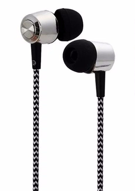 Headphones In-Ear with fabric cable, Black in the group HOME ELECTRONICS / Audio & Picture / Headphones & Accessories / Headphones at TP E-commerce Nordic AB (38-29690)