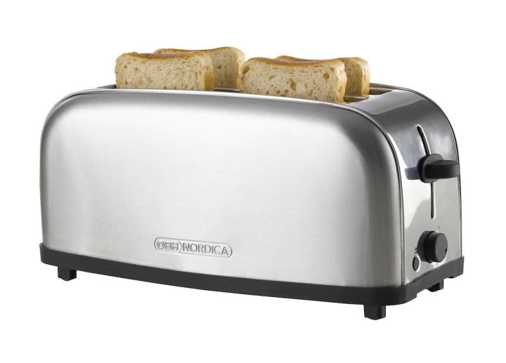 OBH Nordica Brödrost Manhattan Steel 4 (51052268) in the group HOME, HOUSEHOLD & GARDEN / Household appliances / Toasters & Bread grills / Toasters at TP E-commerce Nordic AB (38-30107)