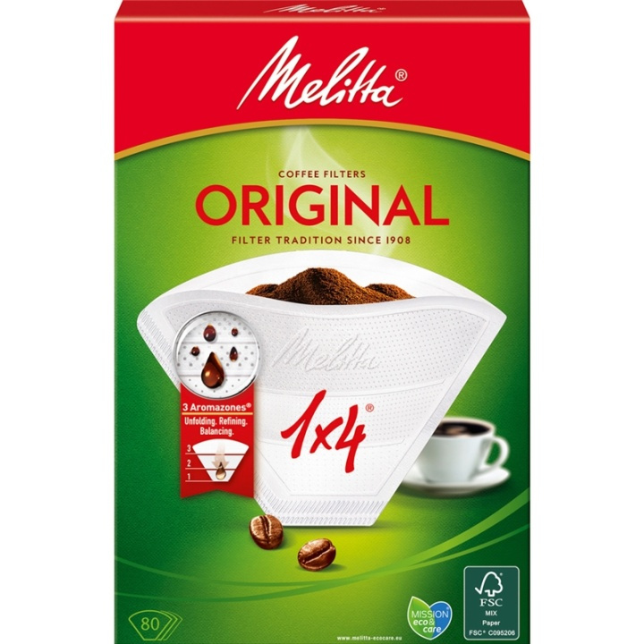 Melitta Kaffefilter 1x4 80pack (SP94641) in the group HOME, HOUSEHOLD & GARDEN / Household appliances / Coffee makers and accessories / Filters & Accessories at TP E-commerce Nordic AB (38-31125)