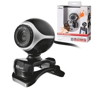 Trust Exis Webcam - Svart/Silver (17003) in the group COMPUTERS & PERIPHERALS / Computer accessories / Web cameras at TP E-commerce Nordic AB (38-32546)
