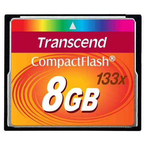 Transcend CompactFlash8GB 133x (TS8GCF133) in the group HOME ELECTRONICS / Storage media / Memory cards / Compact Flash at TP E-commerce Nordic AB (38-33014)