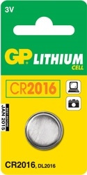 GP CR2016 3V 1-pack (GP2182) in the group HOME ELECTRONICS / Batteries & Chargers / Batteries / Button cell at TP E-commerce Nordic AB (38-33029)