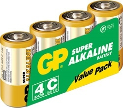 GP Super Alkaline LR14 4-pack (GP151036) in the group HOME ELECTRONICS / Batteries & Chargers / Batteries / Other at TP E-commerce Nordic AB (38-33524)