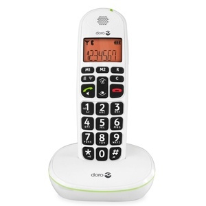Doro PhoneEasy 100w Vit (5539000) in the group HOME ELECTRONICS / Audio & Picture / Fixed telephony / Wireless phones at TP E-commerce Nordic AB (38-34508)