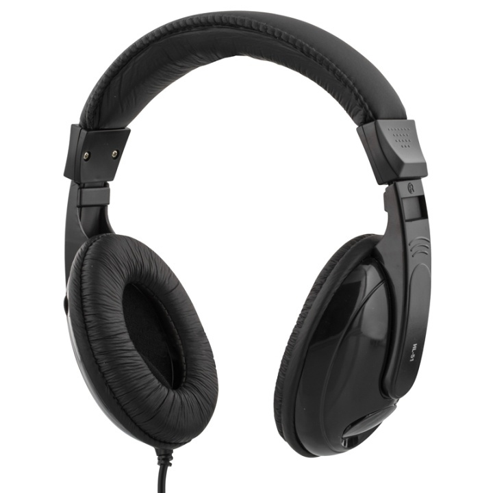 DELTACO hörlurar med volymkontroll 2,5 m kabel, svart in the group HOME ELECTRONICS / Audio & Picture / Headphones & Accessories / Headphones at TP E-commerce Nordic AB (38-35146)