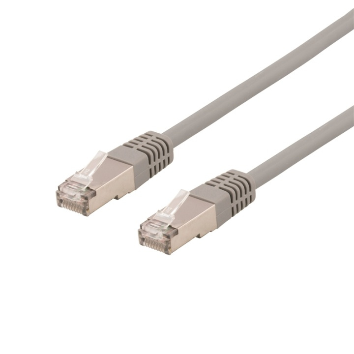 DELTACO U/FTP Cat6a patchkabel, LSZH, 0,5m, grå in the group COMPUTERS & PERIPHERALS / Computer cables / Network cables / Cat6 at TP E-commerce Nordic AB (38-35214)