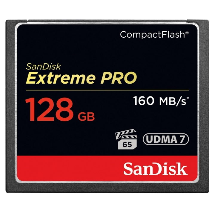 SANDISK Memorycard CF Extreme Pro 128GB 160MB/s UDMA7 in the group HOME ELECTRONICS / Storage media / Memory cards / Compact Flash at TP E-commerce Nordic AB (38-36427)