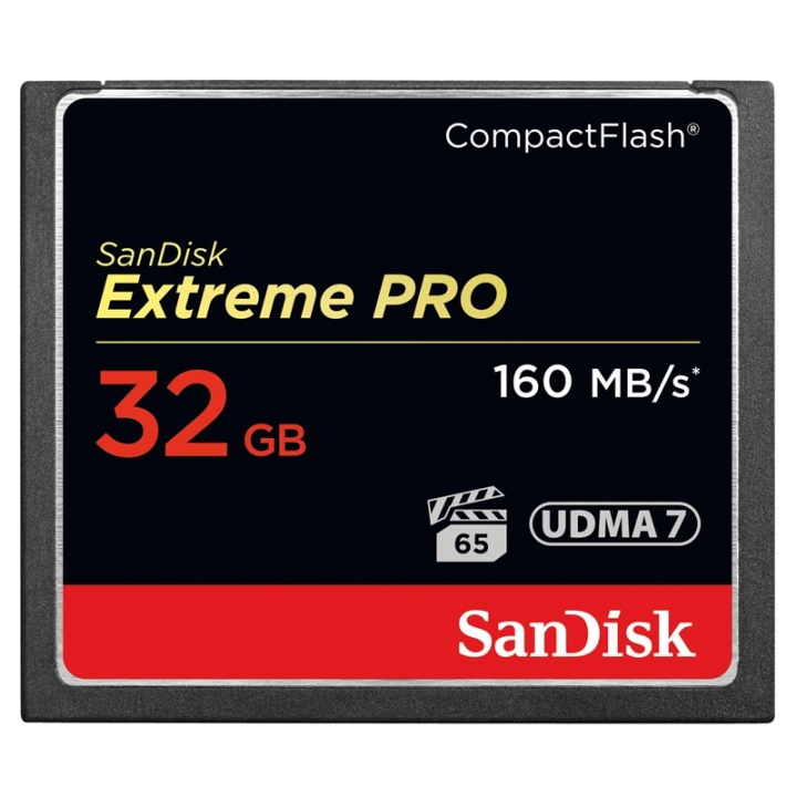 SANDISK Memorycard CF Extreme Pro 32GB 160MB/s UDMA7 in the group HOME ELECTRONICS / Storage media / Memory cards / Compact Flash at TP E-commerce Nordic AB (38-36430)