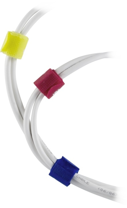 DELTACO kabelsorteringskit, kardborrband i olika färger 10-pack in the group COMPUTERS & PERIPHERALS / Computer components / Tools & Mounting at TP E-commerce Nordic AB (38-36731)