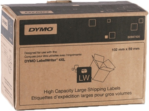 DYMO High Capacity Large Shipping 102x59mm (2 rolls) in the group COMPUTERS & PERIPHERALS / Printers & Accessories / Printers / Label machines & Accessories / Writing & Accessories at TP E-commerce Nordic AB (38-37216)