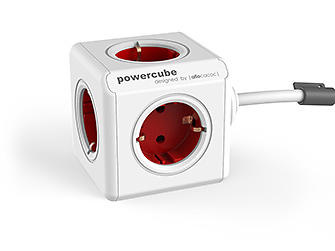 PowerCube Extended 3m, Röd in the group HOME, HOUSEHOLD & GARDEN / Electricity & Lighting / Power strips at TP E-commerce Nordic AB (38-37817)