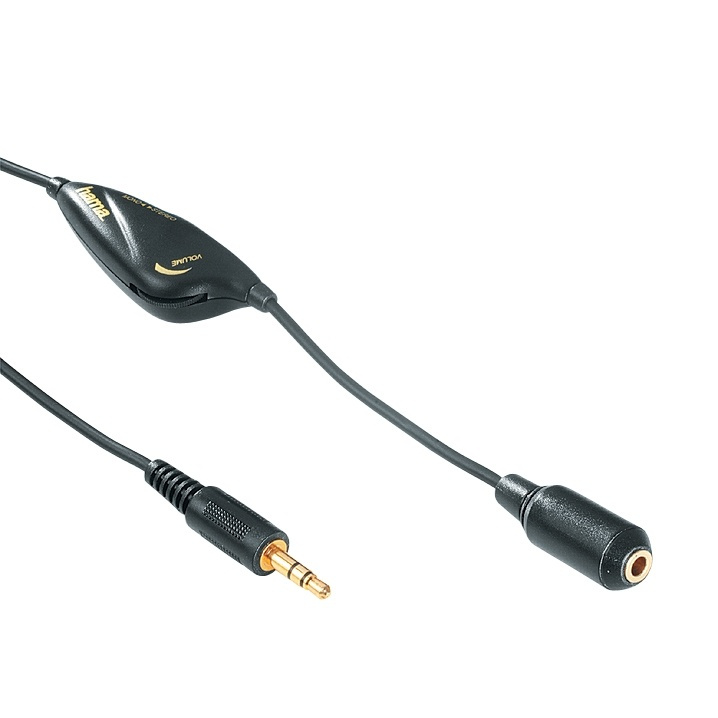 Hama Kabel 3,5mm-3,5mm 3 m Hane-Hona Med Volymregl. TL in the group HOME ELECTRONICS / Cables & Adapters / Audio analog / 3.5 mm at TP E-commerce Nordic AB (38-37996)