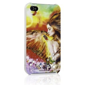 White Diamonds Mobile Phone Angel ColorCover for iPhone 4/4s, Coloured in the group SMARTPHONE & TABLETS / Phone cases / Apple / iPhone 4/4S / Cases at TP E-commerce Nordic AB (38-38750)