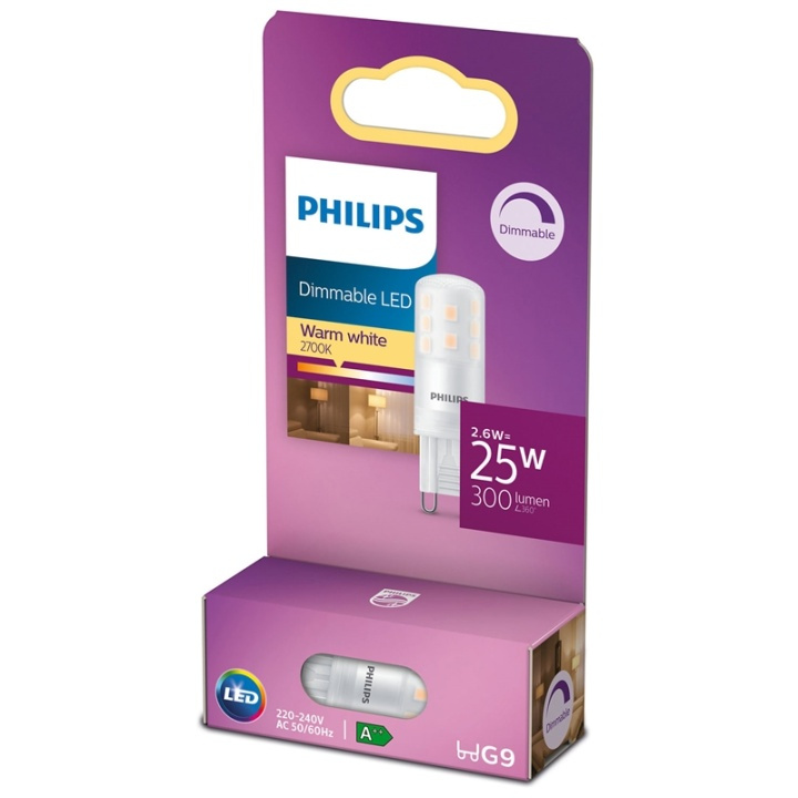 Philips LED G9 Kapsel 25W Dimbar 345lm in the group HOME ELECTRONICS / Lighting / LED lamps at TP E-commerce Nordic AB (38-38755)
