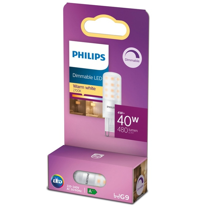 Philips LED G9 Kapsel 40W Dimbar 480lm in the group HOME ELECTRONICS / Lighting / LED lamps at TP E-commerce Nordic AB (38-38756)