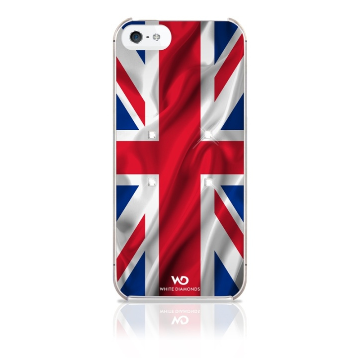White Diamonds Flag UK Mobile Phone Cover fo r Apple iPhone 5/5s, red in the group SMARTPHONE & TABLETS / Phone cases / Apple / iPhone 5/5S/SE / Cases at TP E-commerce Nordic AB (38-38797)