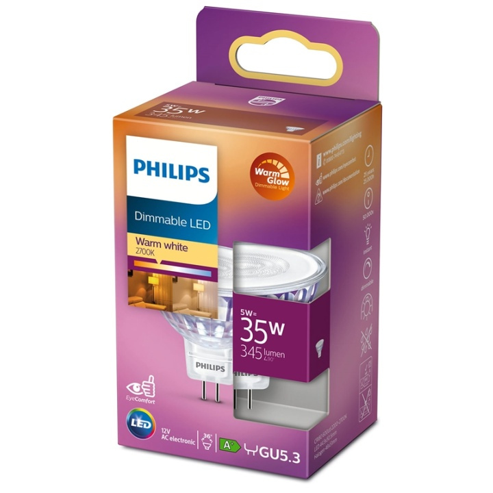 Philips LED GU5.3 Spot 35W 12V Dimbar in the group HOME ELECTRONICS / Lighting / LED lamps at TP E-commerce Nordic AB (38-38801)