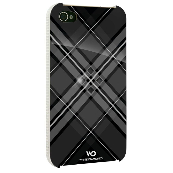 White Diamonds Grid Mobile Phone Cover for A pple iPhone 4/4S, black in the group SMARTPHONE & TABLETS / Phone cases / Apple / iPhone 4/4S / Cases at TP E-commerce Nordic AB (38-38810)