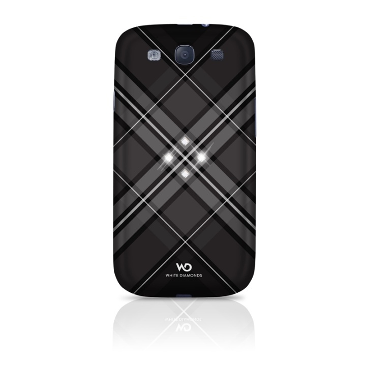 White Diamonds Grid Mobile Phone Cover for S amsung Galaxy S III, black in the group SMARTPHONE & TABLETS / Phone cases / Samsung at TP E-commerce Nordic AB (38-38814)