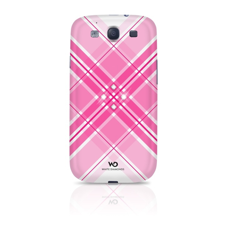 White Diamonds Grid Mobile Phone Cover for S amsung Galaxy S III, pink in the group SMARTPHONE & TABLETS / Phone cases / Samsung at TP E-commerce Nordic AB (38-38815)