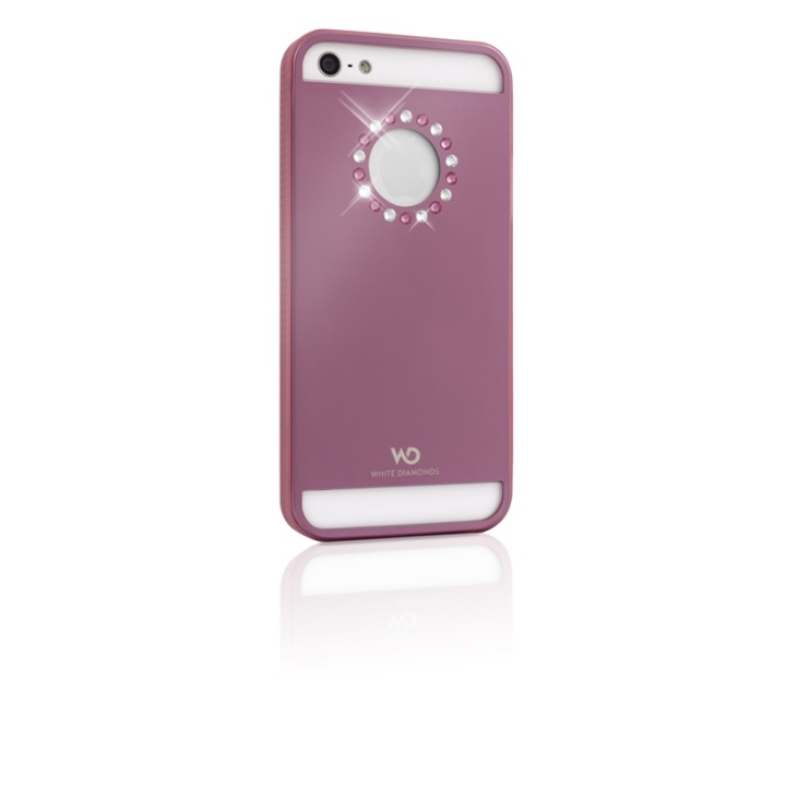 White Diamonds Mobile Phone Cover Metal Flow er for iPhone 5, Pink in the group SMARTPHONE & TABLETS / Phone cases / Apple / iPhone 5/5S/SE / Cases at TP E-commerce Nordic AB (38-38849)