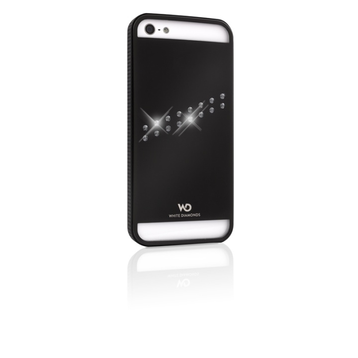 White Diamonds Mobile Phone Cover Metal Stre am for iPhone 5, Black in the group SMARTPHONE & TABLETS / Phone cases / Apple / iPhone 5/5S/SE / Cases at TP E-commerce Nordic AB (38-38852)