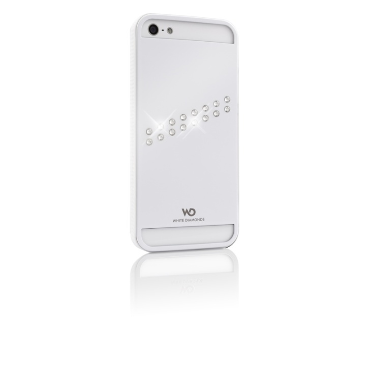 White Diamonds Mobile Phone Cover Metal Stre am for iPhone 5, White in the group SMARTPHONE & TABLETS / Phone cases / Apple / iPhone 5/5S/SE / Cases at TP E-commerce Nordic AB (38-38853)