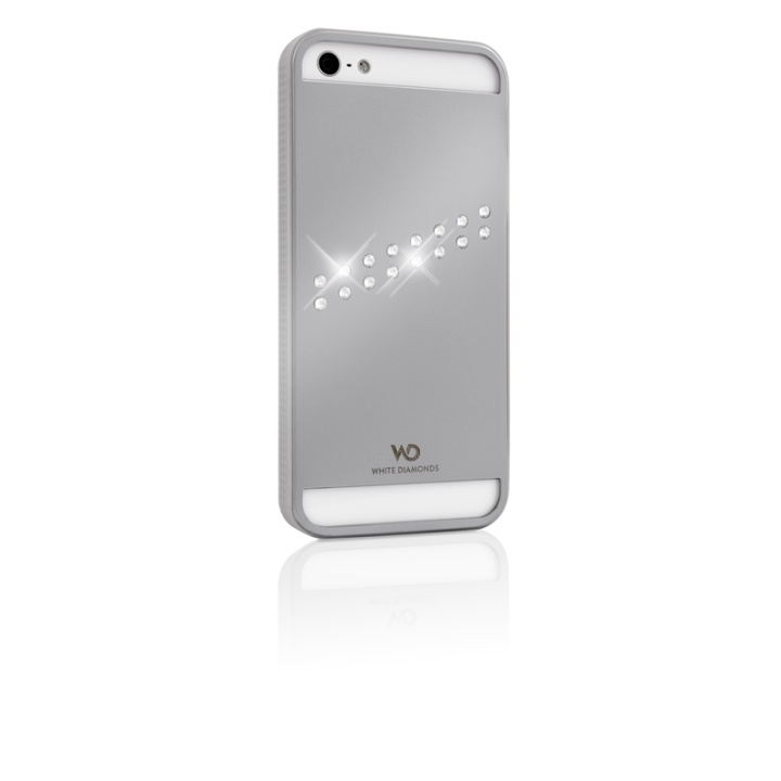 White Diamonds Mobile Phone Cover Metal Stre am for iPhone 5, Silver in the group SMARTPHONE & TABLETS / Phone cases / Apple / iPhone 5/5S/SE / Cases at TP E-commerce Nordic AB (38-38856)