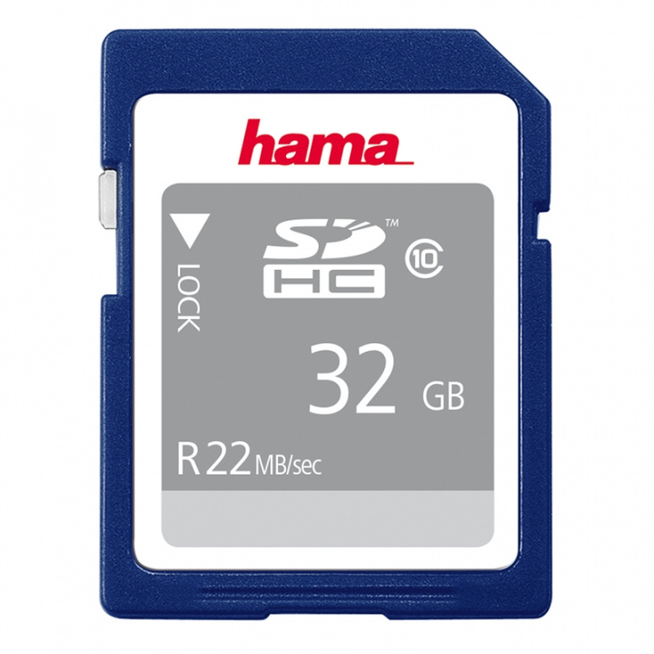 HAMA Minneskort SDHC 32GB 22MB/s Class 10 in the group HOME ELECTRONICS / Storage media / Memory cards / SD/SDHC/SDXC at TP E-commerce Nordic AB (38-38969)